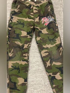 Polo by Ralph Lauren Boys' Green Camo Sweatpants with Logo
